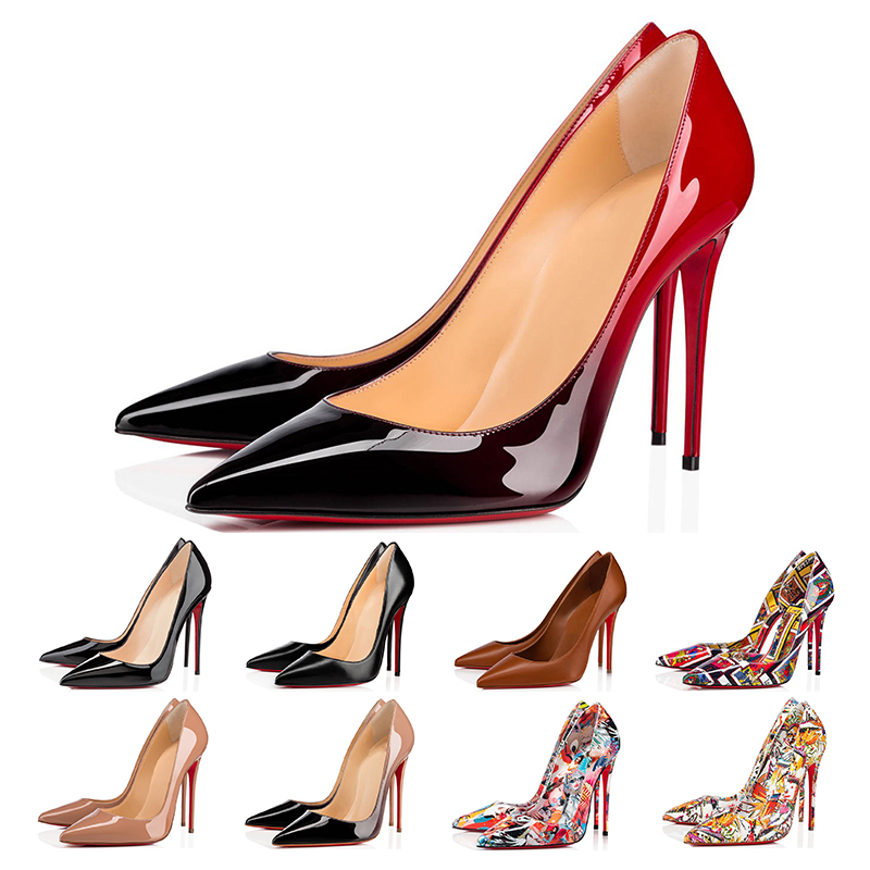 

2021 High Heel So Kate Dress shoes Red Bottoms nude womens Stiletto Heels 8 10 12CM Genuine Leather Point Toe Pumps designer size 36-44, 15