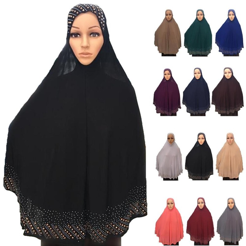 

Overhead Hijab Muslim Women Prayer Garment Khimar Headscarf Niqab Islamic Abaya Scarf Full Cover Modest Shawls Ramadan Jilbab
