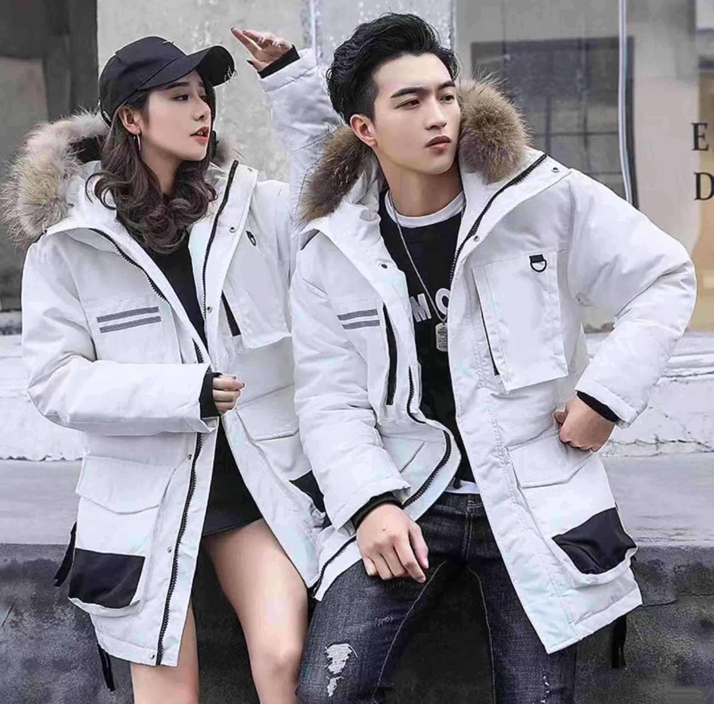 

2021ss winter new couple down jacket men's mid-length hooded Canadian assault warm Thicken coat -4XL