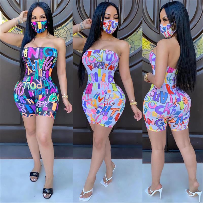 

plus size women jumpsuits s 4xl jumpsuit rompers one piece strapless off shoulder print playsuit biker shorts summer streetwear, Black;white