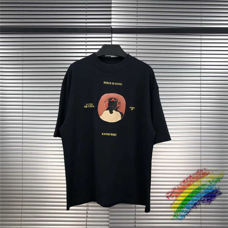 

men's t-shirts t shirts 3d foam printing jesus is king t men women summer style kanye west t- yey4, White;black