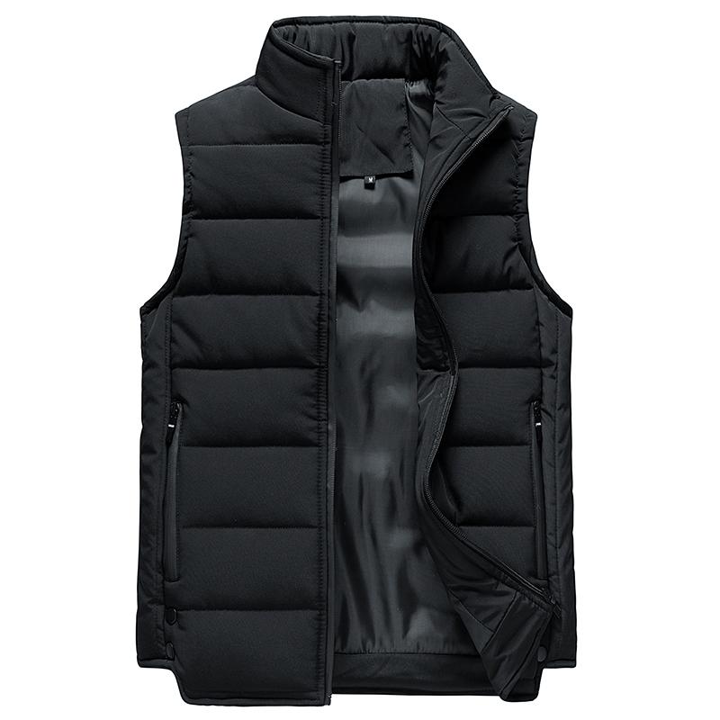 

Men's Vests Mens Vest Windbreak Jacket Sleeveless Winter Jackets Casual Coats Man Warm Thicken Waistcoat, Black