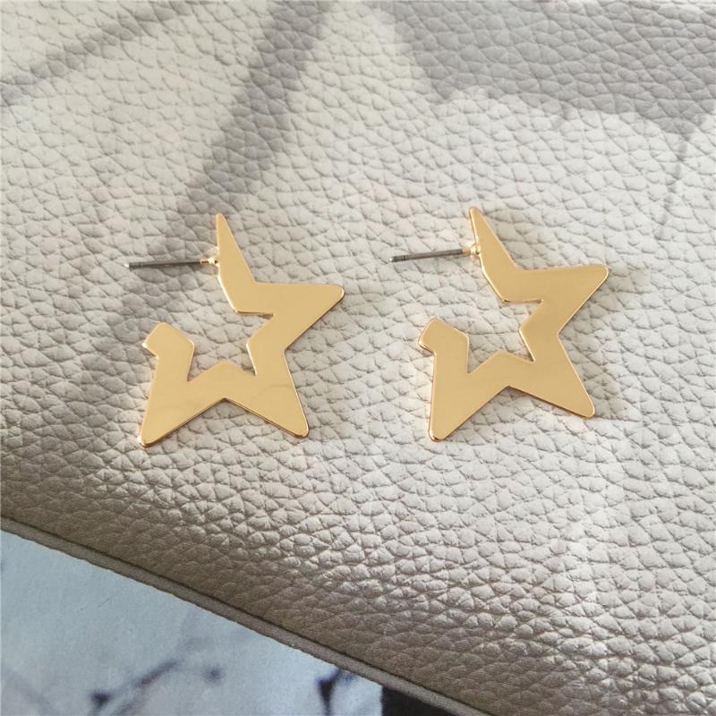 

Hoop & Huggie Fashion Gold Color Earring For Women Star Earrings Vintage Multilayer Statement Brincos Jewelry