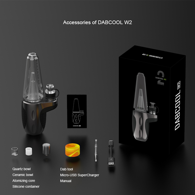 

Authentic DABCOOL W2 II Enail kit Hookah Wax Concentrate Shatter Budder Dab Rig vape Kit With 4 Heat Settings Long Lasting