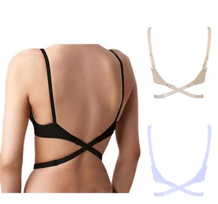 

2021 Low Back Backless Bra Strap Adapter Converter Fully Adjustable Extender Hook
