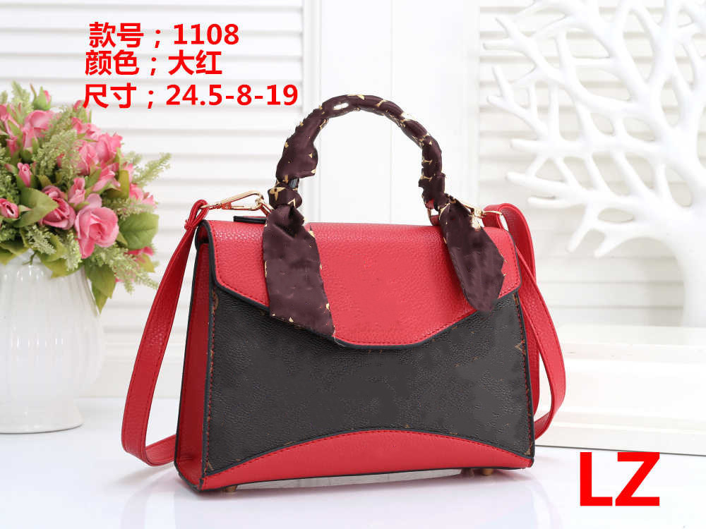 

Fashion women's Leather tote handbag shoulder bags wallet high quality crossbody Messenger bag woman Shoulder Bags with Ribbon 01, Old flower-pink