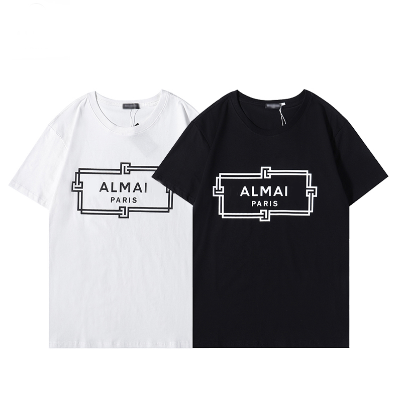 

2022 Fashion tops casual men's and women's T-shirts with letterprinted short sleeves summer designers top sales luxury#20, Black