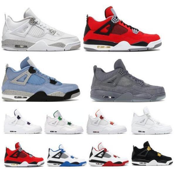 

2022 Basketball Shoes 4 4s Oreo University Blue Fire Red Toro Bravo Tattoo Cool Grey What The Og Motorsports Raptors Jumpman Men Women Sneakers, Customize