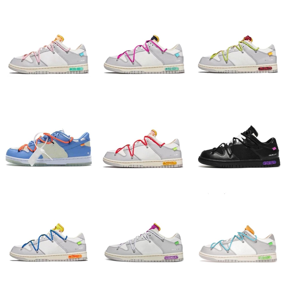 

OFF SB 01 Running Shoes The 50 OF 05 Authentic Collection Sail White Shoe Black Blue Orange Neutral Men Women Sports Sneakers 20 Low Top University Trainers Box 02, Color 14