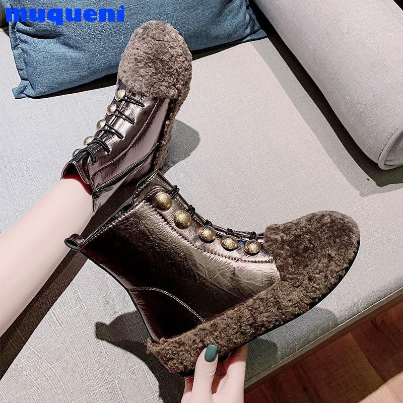 

Boots Snow Women 2021 Non-slip Versatile Warm Cotton Shoes Winter Comfortable Low Heel Short Casual Black