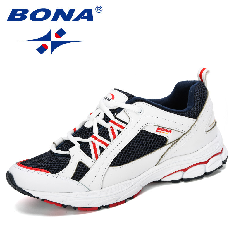 

BONA 2019 New Designer Running Shoes Men Athletic Outdoor Sports Walking Shoes Male Fitness Jogging Sneakers Sapatos Comfortable, Black