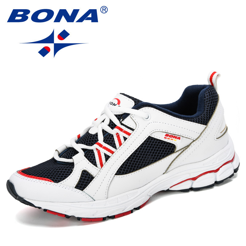 

BONA 2019 New Designer Running Shoes Men Athletic Outdoor Sports Walking Shoes Male Fitness Jogging Sneakers Sapatos Comfortable, Black