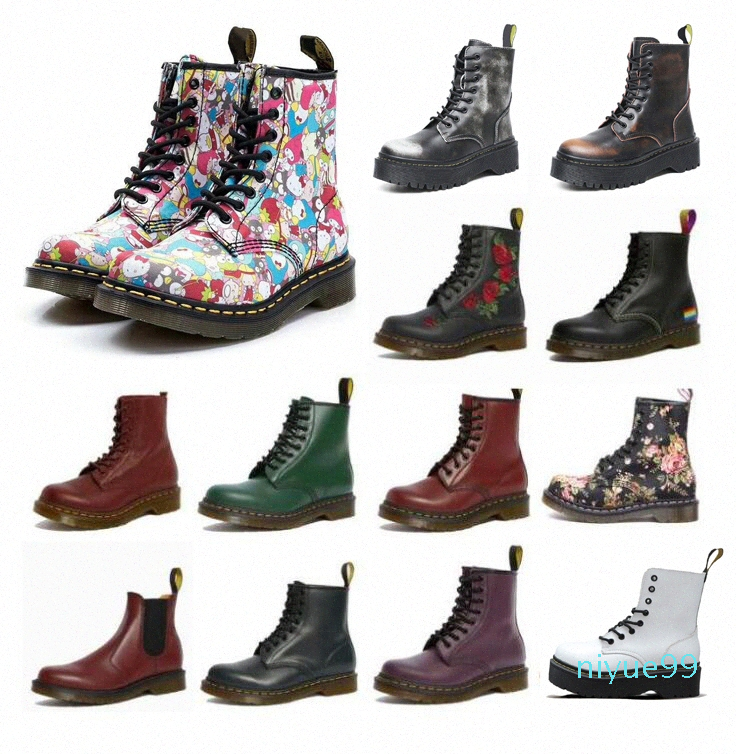 

Fashion Classic Autumn Mens Womens Boot Doc Winter Shoes Martins Leather Dr Ankle Men Women Martin boots Shoe 36-44 YhR7#, Black
