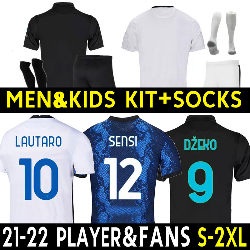 

Player soccer jersey LUKAKU MIlAN BARELLA LAUTARO ERIKSEN ALEXIS football shirt 2021 2022 uniforms men + kids kit socks full set KOLAROV D'AMBROSIO BROZOVIC fans suit, Third