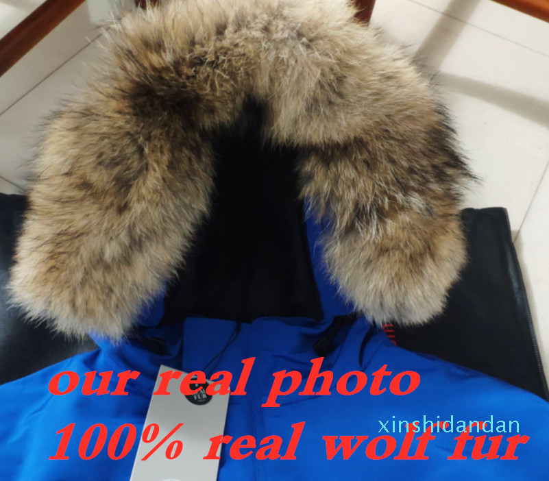 

Goose Down Coat women winter jacket real wolf fur collar hooded outdoor warm and windproof coats with removable cap ladies parka x1, Photo style and color