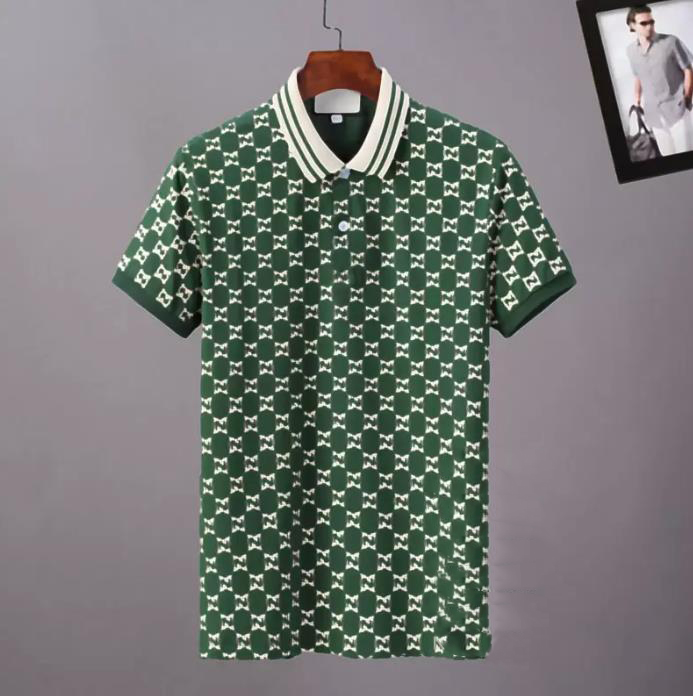 

high qualuty Summer Mens Stylist Polo Shirts Italy Men Clothes Short Sleeve business Fashion Casual Mens T Shirt Size -3XL loose green wihte, I need look other product