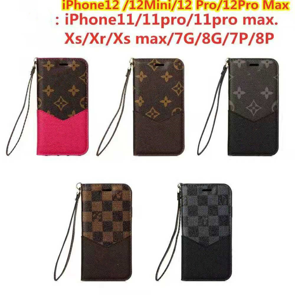 

Famous Brand Wallet Designer phone cases For iPhone 12 promax 12pro 11 XS Max XR X 7 8 Plus come with box