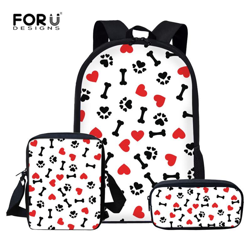 Dog School Backpacks For Girls Boys Teenagers Female Bagpack Sac A Dos Femme Cute Cat Canvas Satchel Kids Bags