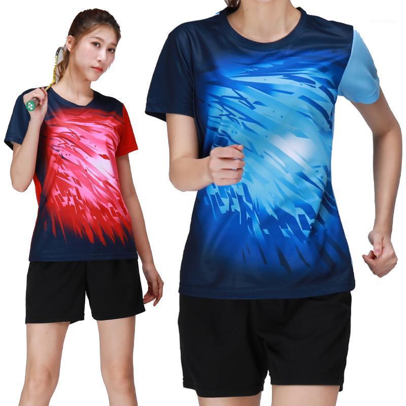 

Running Sets Team Shirts Shorts Badminton Table Tennis 3D Print Sportsuit Quick Dry Compression Traning, Black;blue