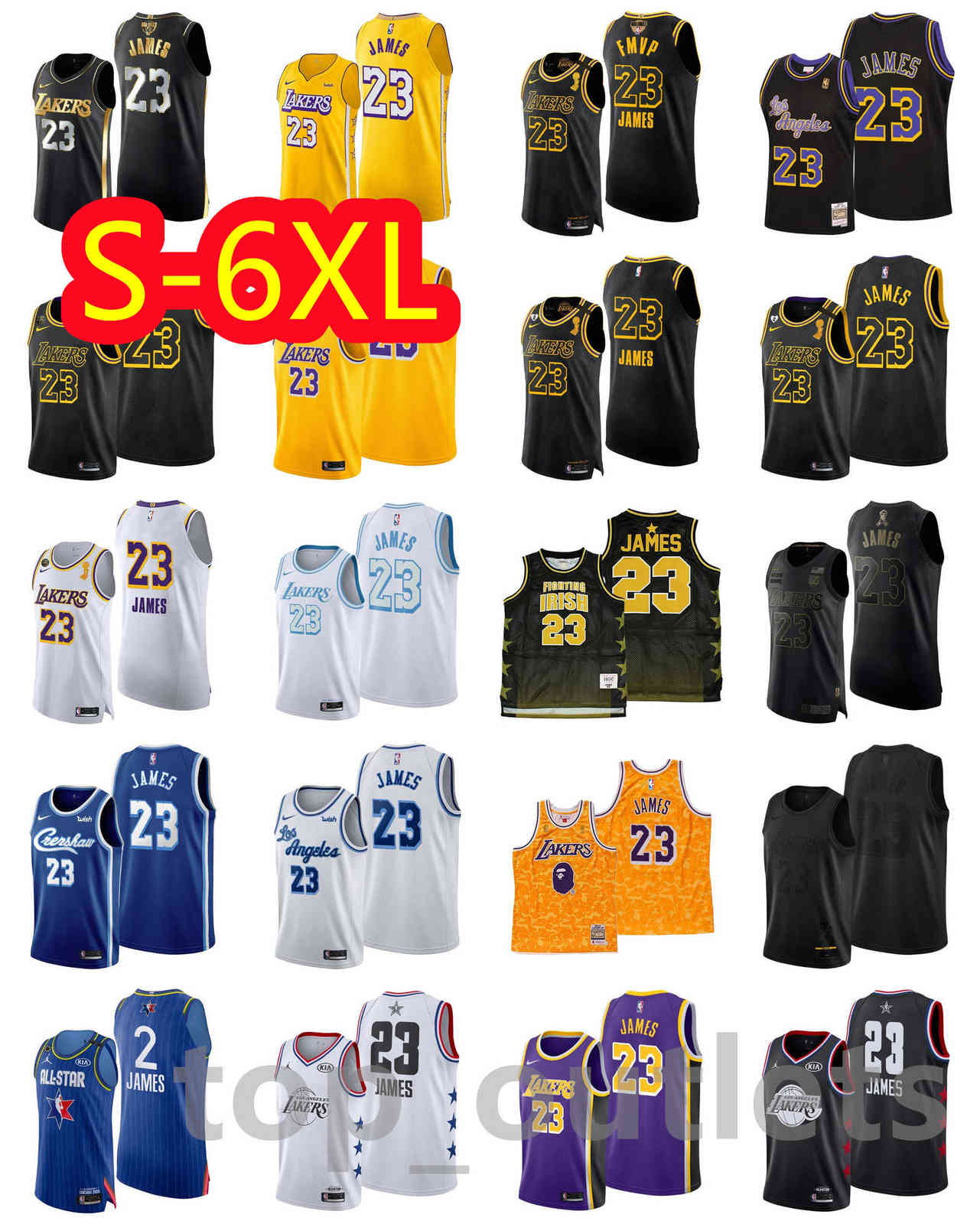 

4XL 5XL 6XL 2021 Los Angeles Lakers Basketball Jerseys Lebron James Jersey Kyrie Irving Kyle Lowry Paul George Nikola Jokic Stitched Breathable, Black;red