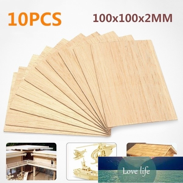 

10Pcs 100x100x2mm Wooden Plate Model Balsa Wood Sheets DIY House Ship Aircraft