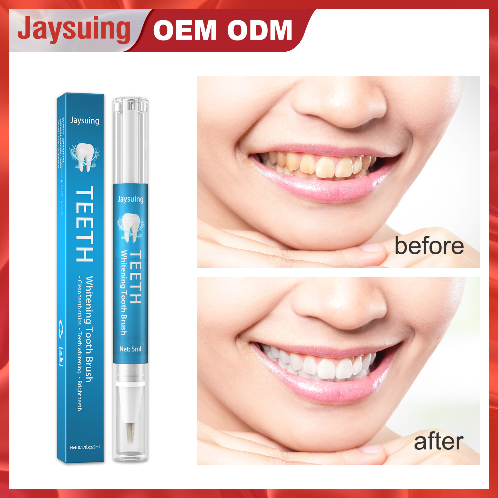 Free freight Jaysuing OEM ODM Tooth beautifying pen to remove yellowing stains and tartar brightening toothbrush oral tooth care-image-754186224