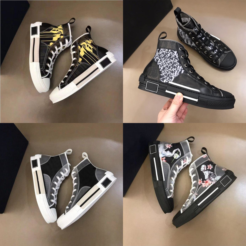 

Designer Casual Shoes B23-24 Oblique Technology Canvas Trainers Sneakers Men Women Fashion Breathable Outdoor Platform Flat Trainer Sneaker 35-45, Customize