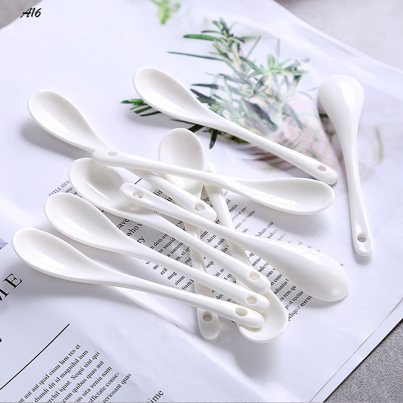 

Ceramic coffee spoons dessert milk mixing spoon 1500 pcs/box
