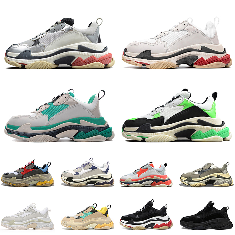 

Triple S Crystal Bottoms Sneakers Luxurys Designers Shoes Paris 17FW Vintage Track Casual Dad Women Mens Shoe Outdoor Tennis Black White Green Trainers, A27 pink 36-40