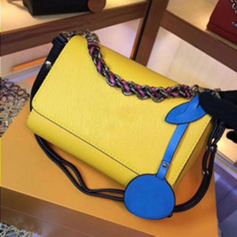 

Real Rotating Totes Wave Chain Satchel Pattern Water Crossbody Ripple Newset Leather Women Button Purse Shoulder Bag Bags Messenger Han Dtrq