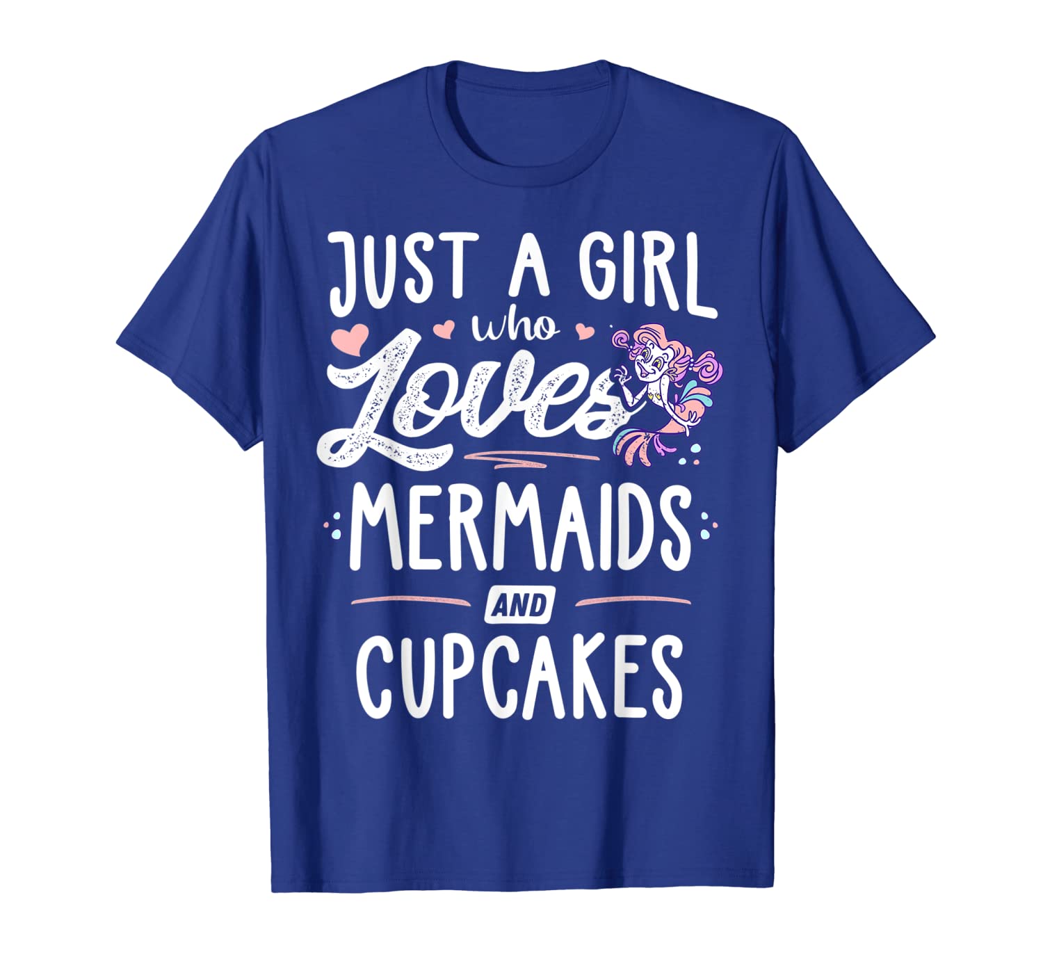 

just a girl who loves mermaids and cupcakes gift women t-shirt, White;black
