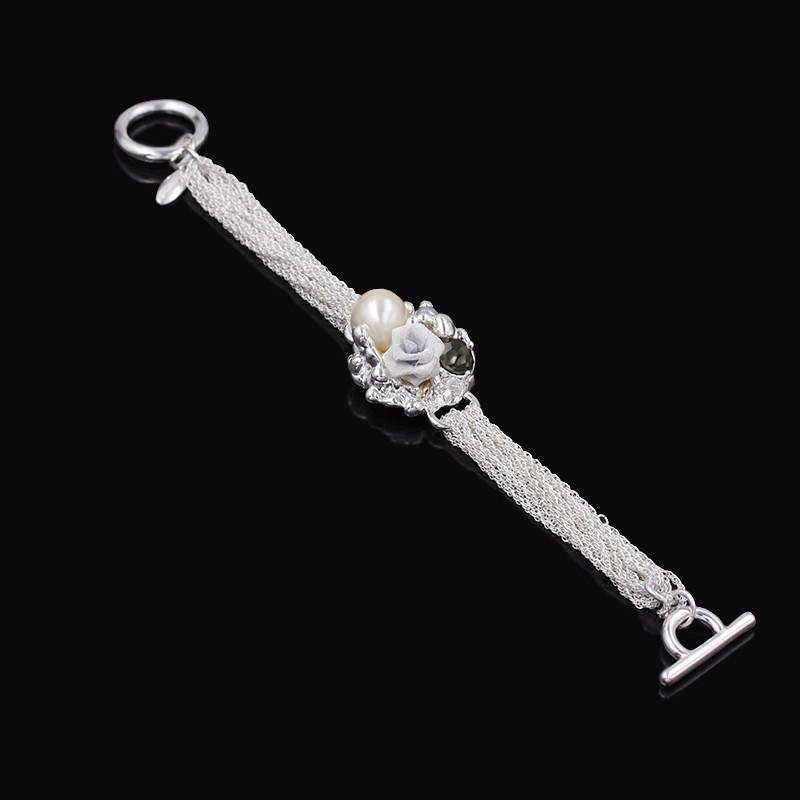 

Fashion Silver Color Crystal Charm Bracelet & Bangle For Women Simple Bracelets Pulseras Mujer Jewelry Party Gifts
