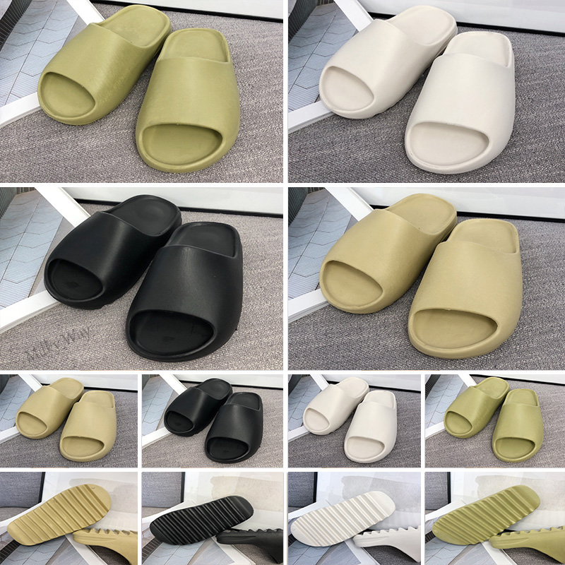 

Foam Runner Bone Sandals Slides Foams Summer kanye Toddlers Brown west Desert Sand Resin Beach Womens Girls Mens Kids Childrens Slipper Fresh Colors, Color 6