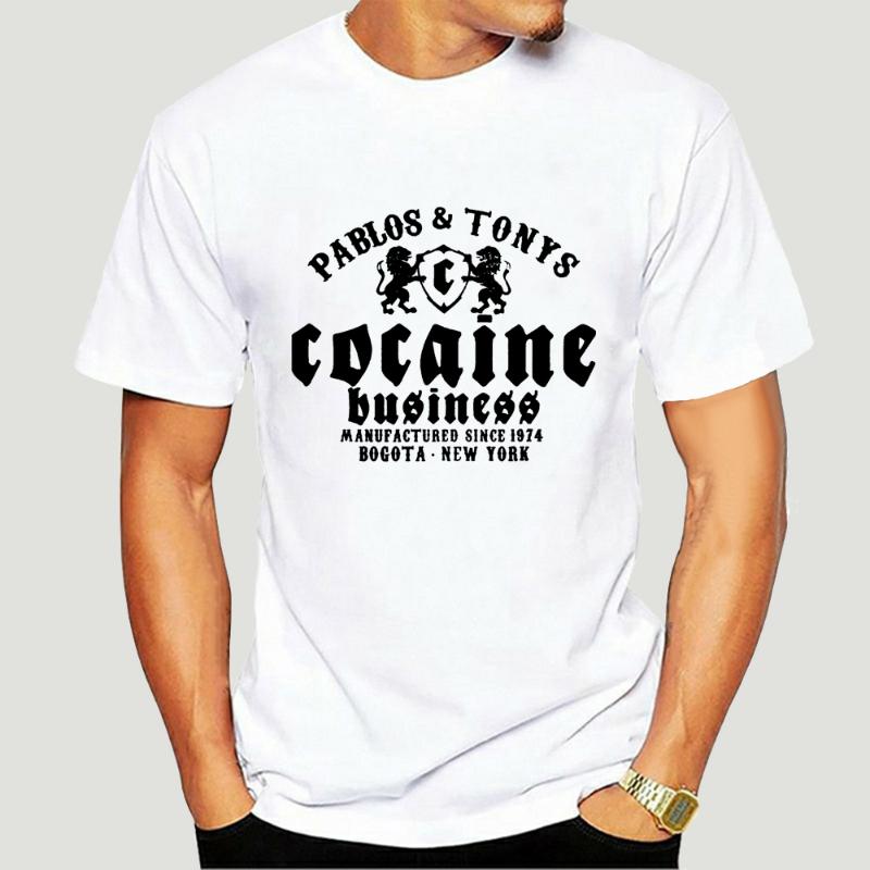 

Shirt Kokain Pablo Escobar Tony Montana El Chapo Pot Cotton Short Sleeve Men Fashion T Shirts Round Neck-1770A Men' T-Shirts, White
