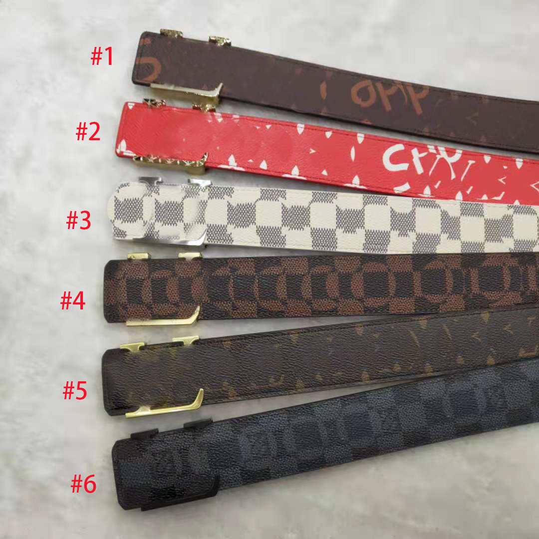 

3.8cm wide fashion belt for Men Designers Belts leather alloy buckle with brand box, Black;brown