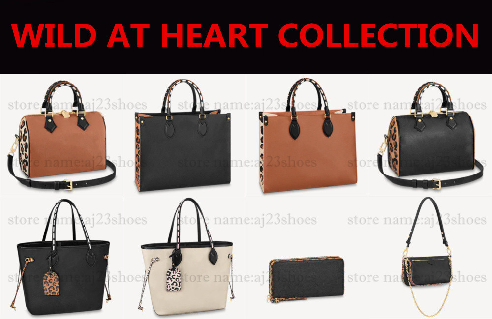 

Onthego GM PM designers handbags Leopard Zippy Wallet Never MM Full Multi Pochette Accessoires Cross Body Bag Wild At Heart Collection designer Bags, 01