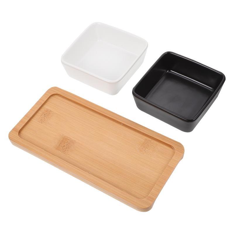 

Cat Bowls & Feeders 1 Set Of Convenient Pet Dog Food Serving Drinking Bowl With Tray