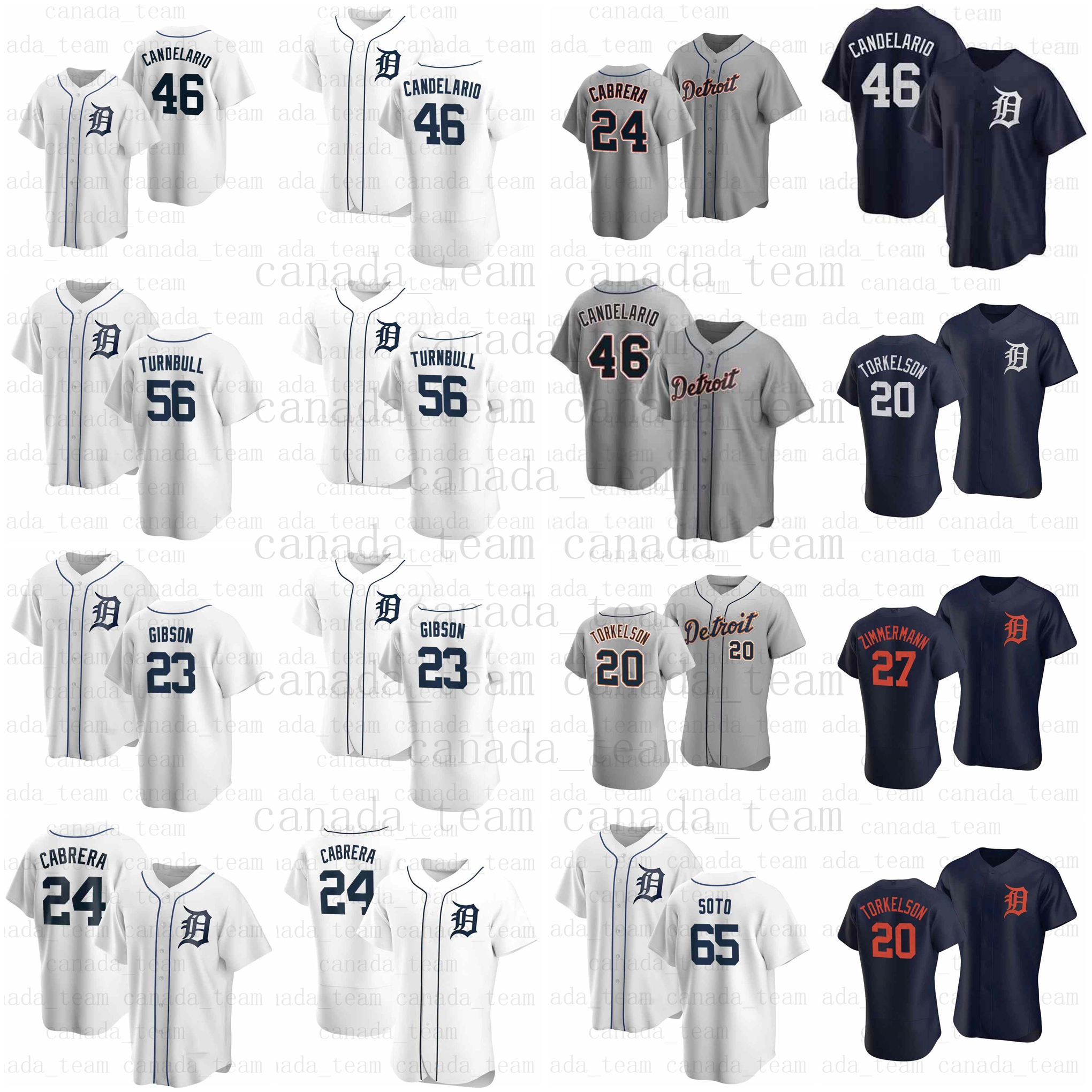 

2021 Baseball Jerseys Jeimer Candelario Jersey Spencer Turnbull Torkelson Kirk Gibson Miguel Cabrera Gregory Soto Jacoby Jones Zimmermann Stitched, 23 gibson