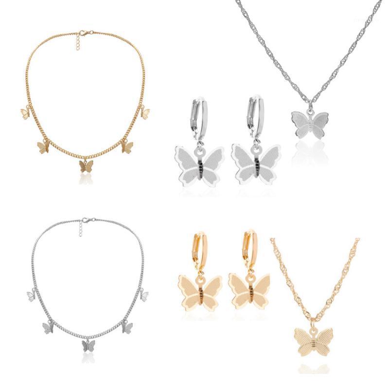 

Chains Butterfly Necklace For Women 2021 Trend Fashion Korean Style Aesthetic Clavicle Tassel Pendant Metal Choker Neck Chain Jewelry