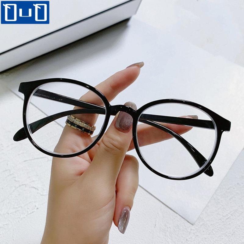 

Sunglasses Qutzzmnd Round Myopia Glasses Trendy Women Men Flat Mirror Optical Spectacles Vision Care Eyeglasses Eyewear Frames -4.0~0