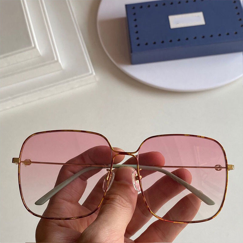 

0443 sunglasses womens fashion classic beach outdoor summer style metal thin frame glasses female UV 400 anti-ultraviolet designer top quality with original box