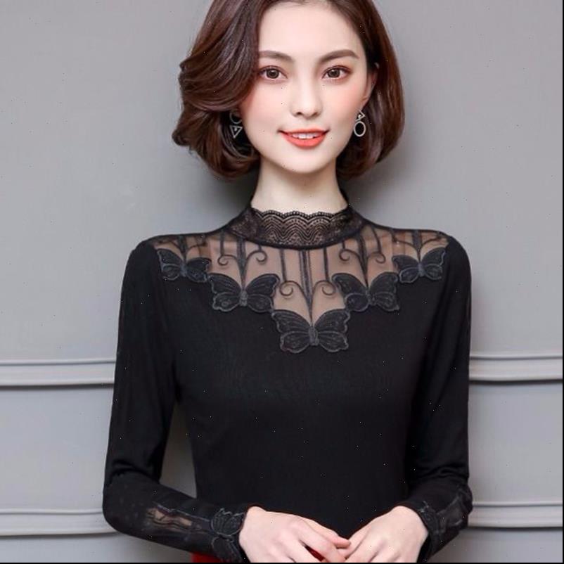 

spring summer style women shirt lace casual long sleeve hollow out blusas df3073, White