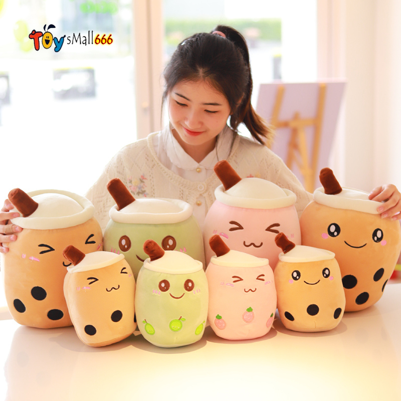 

Kawaii Plush Toys Stuffed Toys For Children 24cm Cute Small Party Toys Kids Baby Doll Milktea Drink Bottle Strawberry Pillow Toy, Extra fees not product
