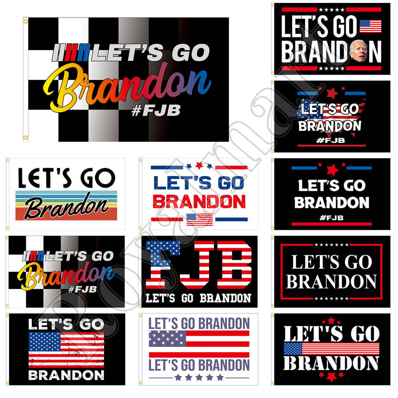

3X5 ft Let's Go Brandon Banner Flags Outdoor Propaganda Parade Flag with 2 Copper Buckles