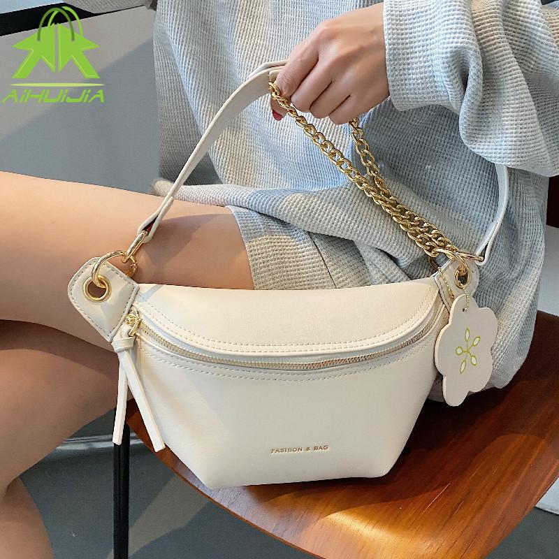 

Designer Luxury Women Chest Bag High Quality Pu Leather Handbag Female Fashion Chain Shoulder Multifunction Messenger Bags Totes, Beige