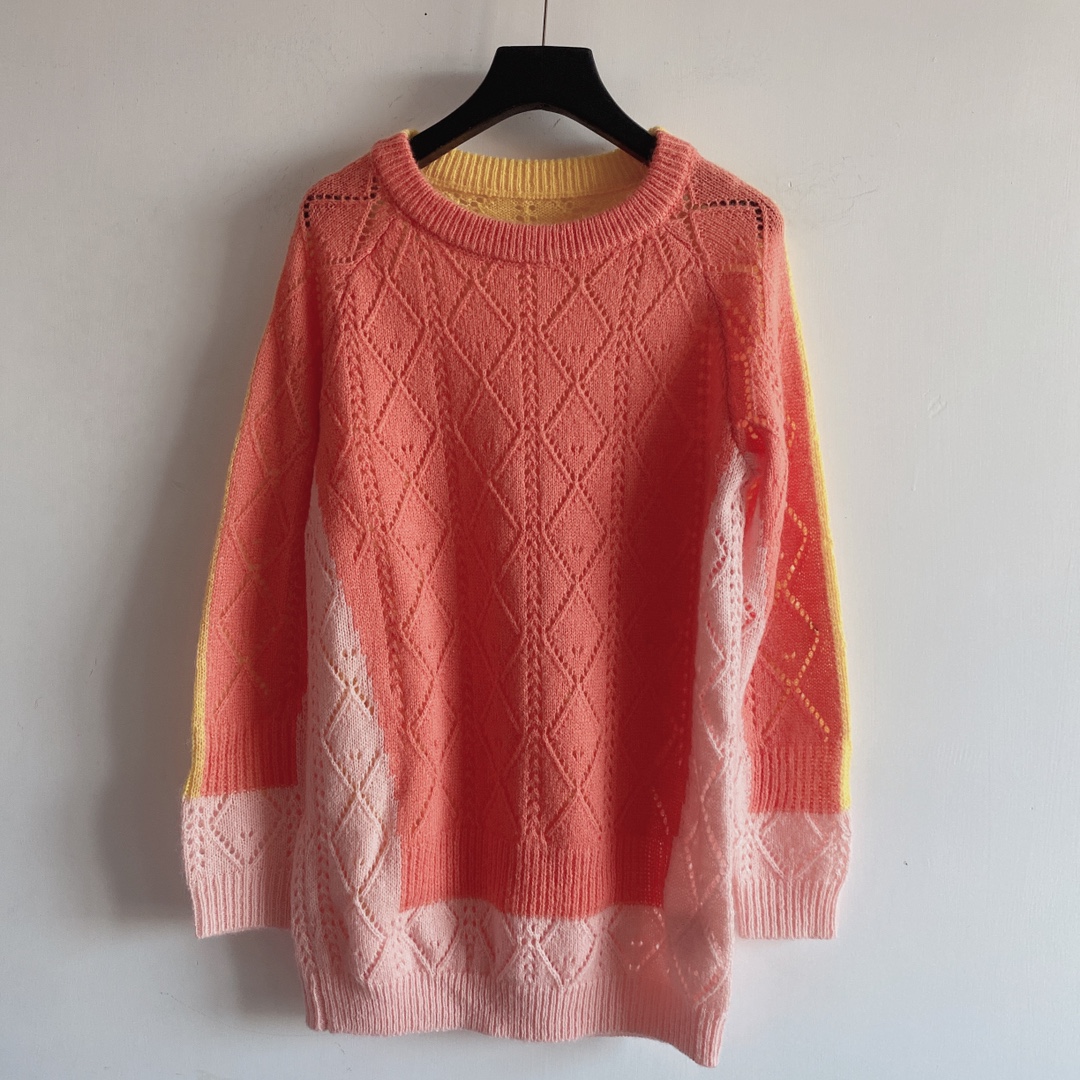 

819 2021 Runway Spring Brand SAme Style Sweater Long Sleeve Crew Neck Fashion Womens Clothes High Quality Womens SC, Customize