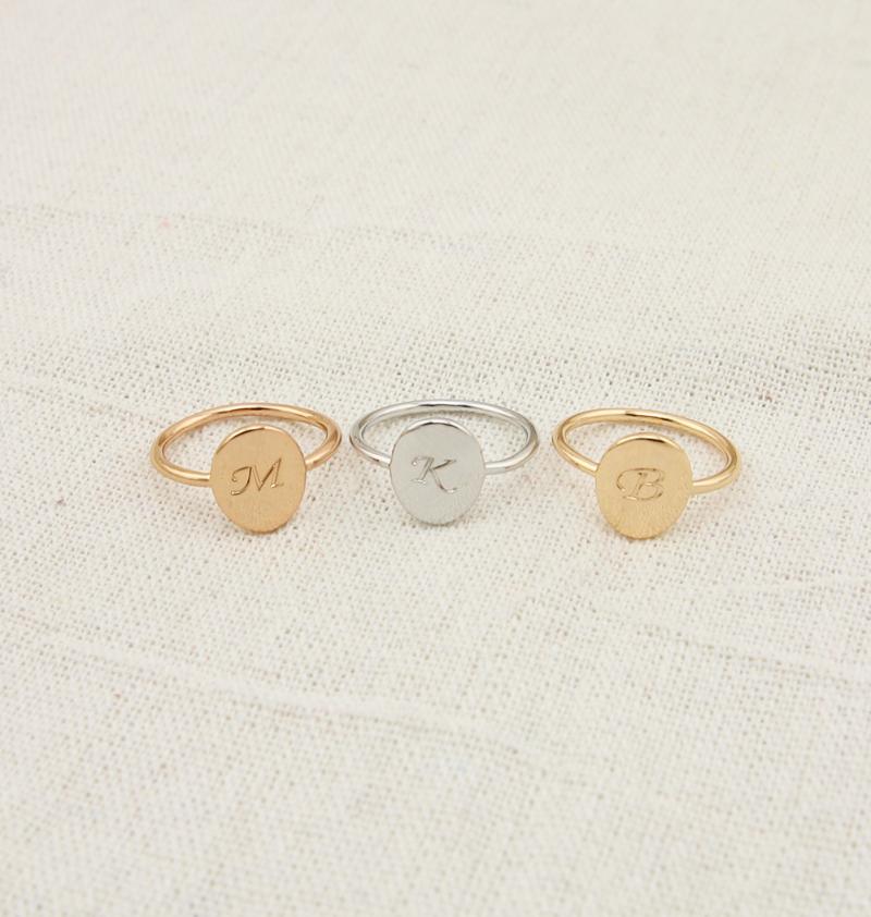 

Cluster Rings Initial Letter Alphabet Ring Name Dainty Gold Plated Engraved For Women Drop