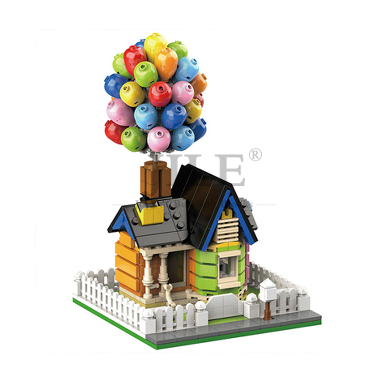 

Flying Balloon House Up 7025 Suspending Home DIY Building Brick Blocks City Street View Compatible with Assembles Part Gift