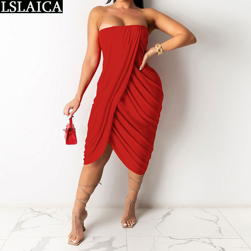 

Summer Mid-length Skirt Temperament Pure Color Silky Milk Silk Multicolor Women' Dress Fashion Sexy & Club Dresses Women 210520, Black