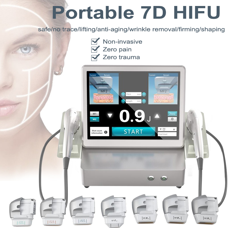 

Portable 7D HIFU Slimming Beauty Machine High Intensity Focused Ultrasound Face Lift Equipment Wrinkle Removal Skin Tightening